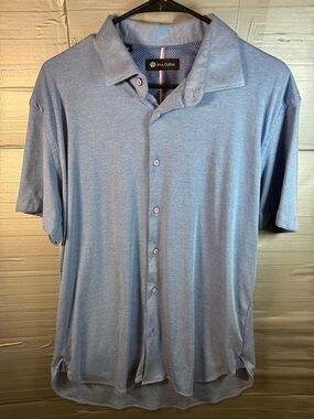 Max Colton XL Casual Blue Button Down Shirt